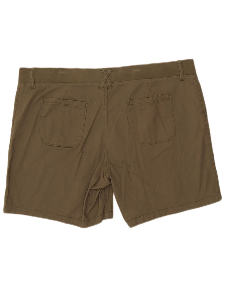 LEE Womens Riders Ψηλόμεσο σορτς Chino US 22 3XL W44 Χακί βαμβακερό