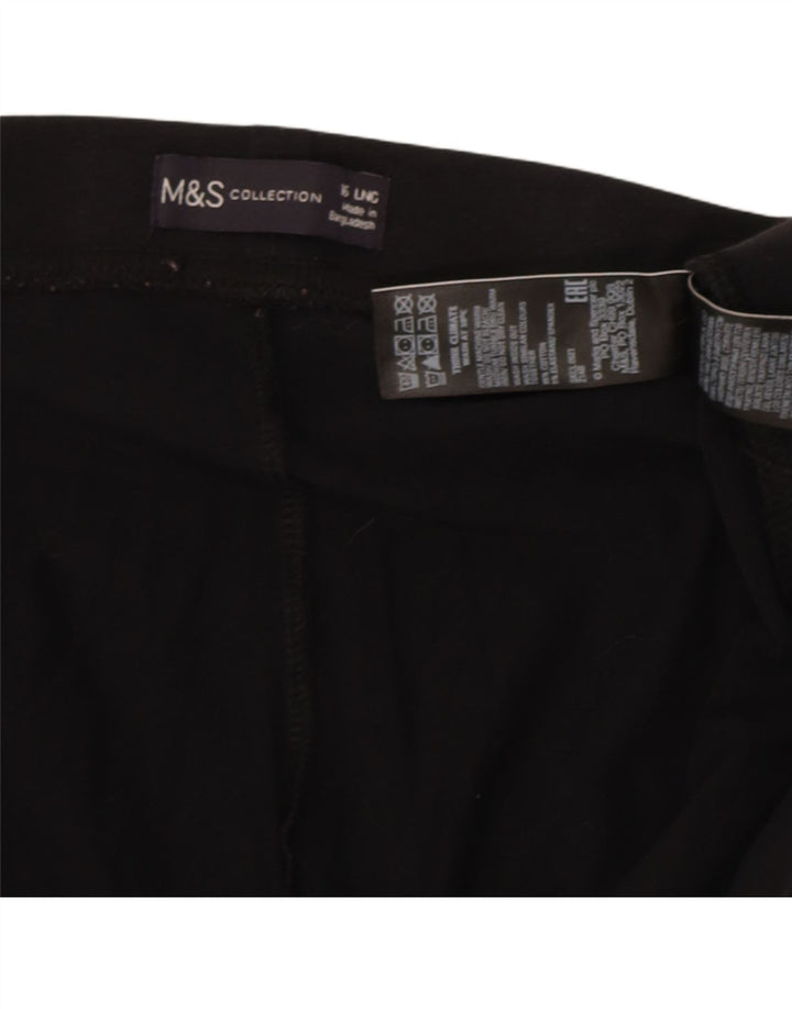 Marks & Spencer Γυναικεία Κολάν UK 16 Large Black Cotton