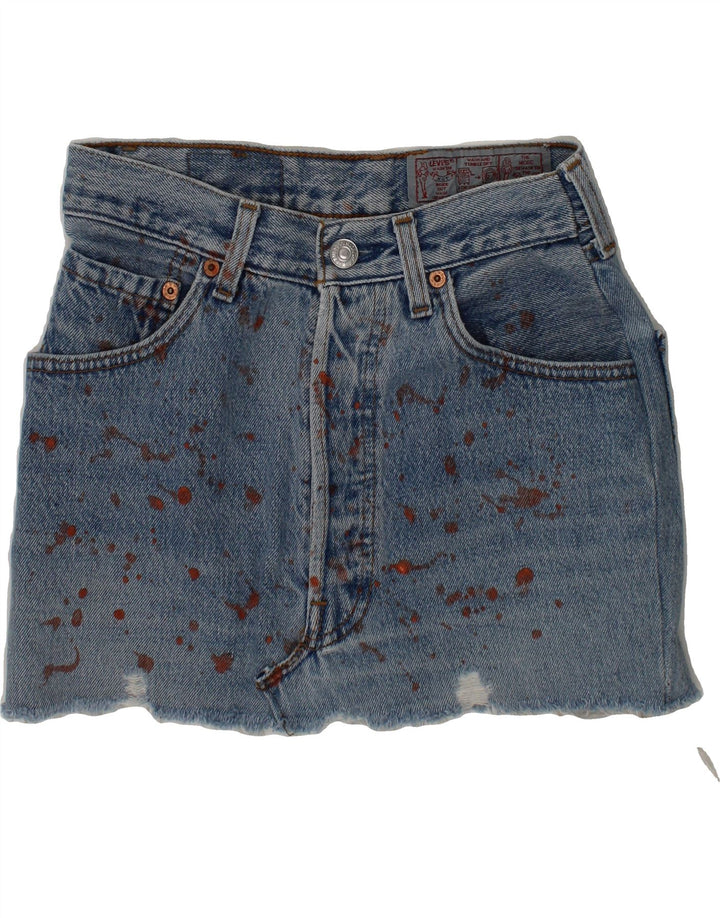 LEVI'S Womens 901 Denim Skirt W24 XS  Blue Vintage Levi's and Second-Hand Levi's from Messina Hembry 