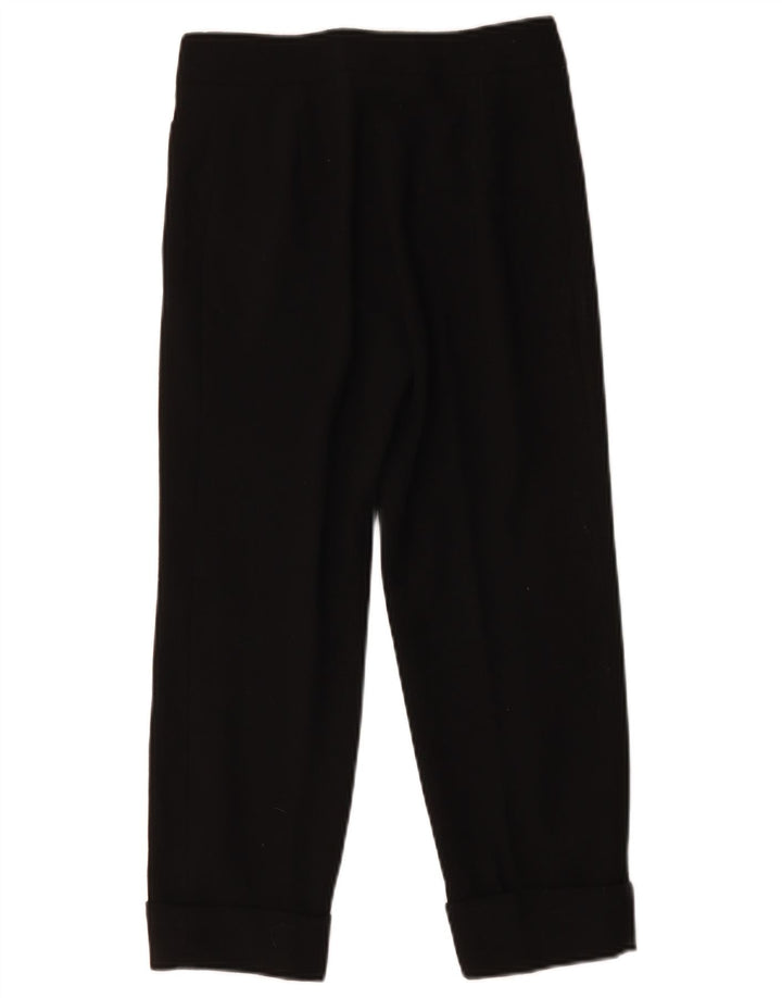 Vintage Γυναικείο Cropped Παντελόνι W26 L23 Μαύρο Μαλλί