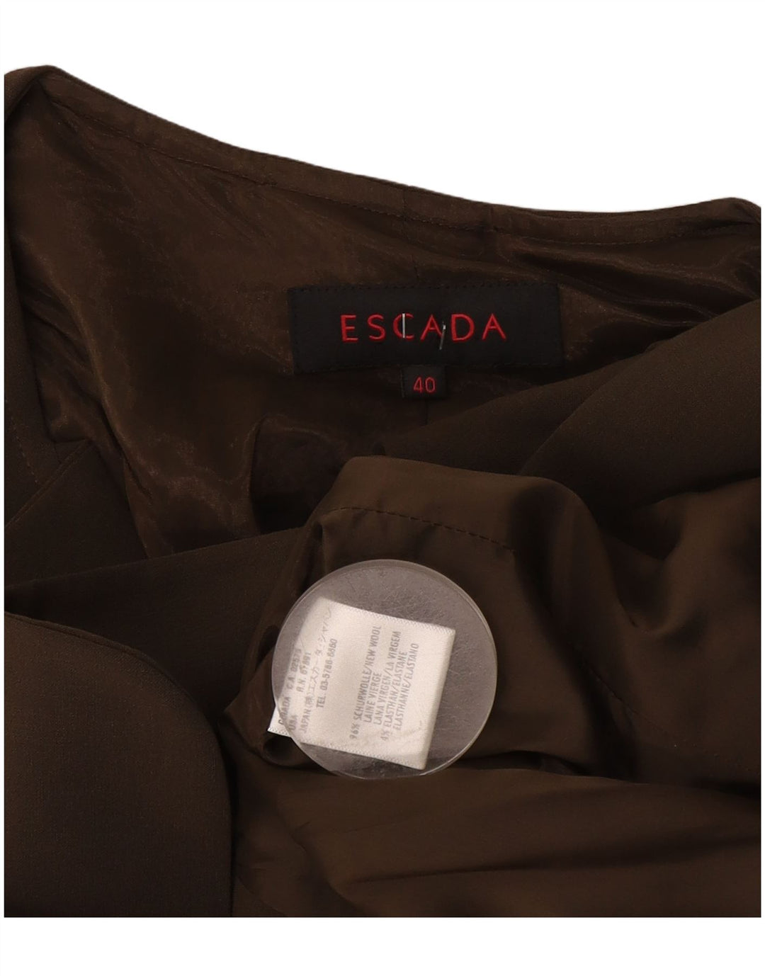 Escada Γυναικείο Μπουφάν σακάκι με 2 κουμπιά EU 40 Μαλλί μεσαίο καφέ