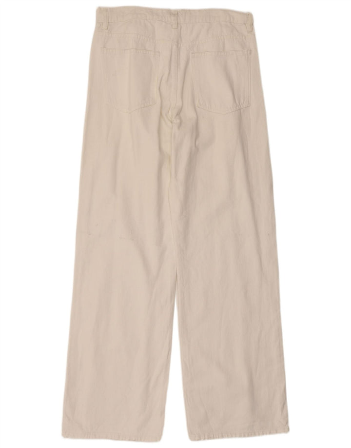 Zara Γυναικείο Wide Leg Jeans EU 40 Medium W30 L32 White