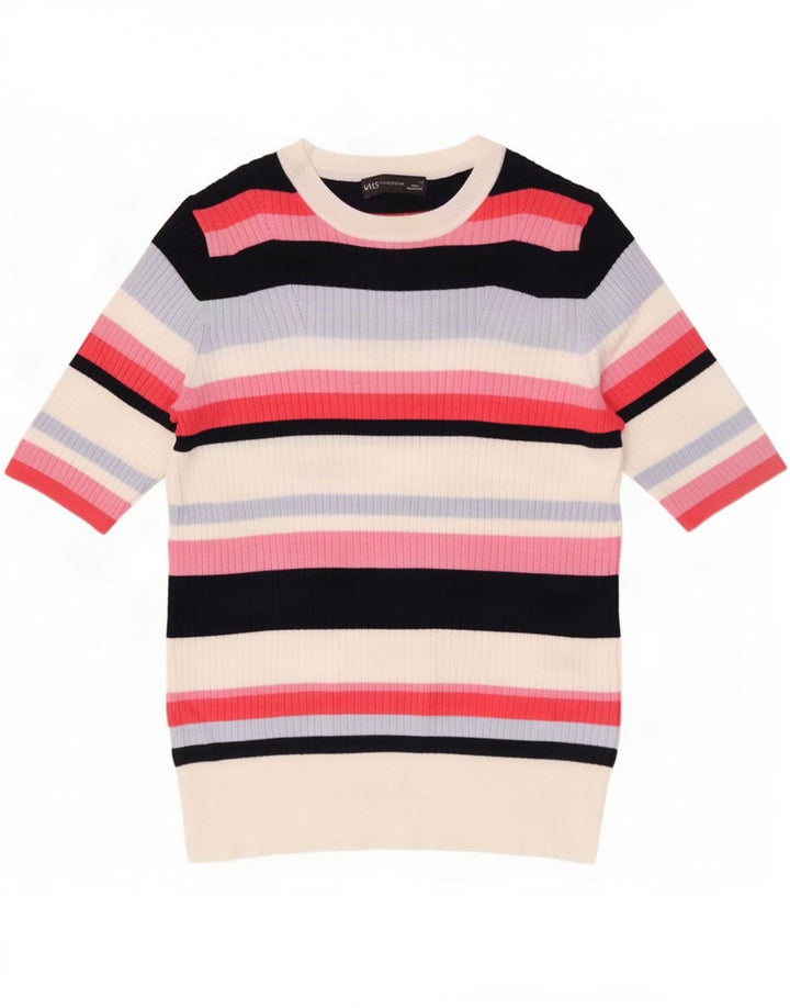 Marks & Spencer Γυναικείο T-Shirt Top 14 μεσαίου χρώματος ριγέ
