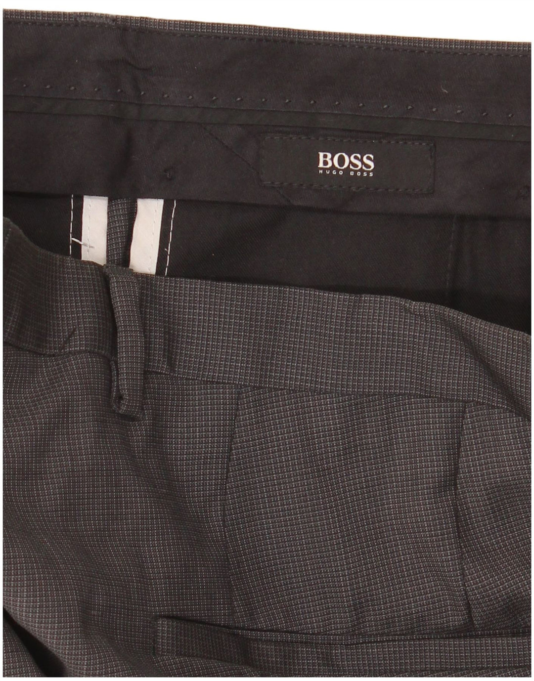 Ανδρικό ίσιο παντελόνι Hugo Boss IT 48 Medium W34 L30 Grey Gingham