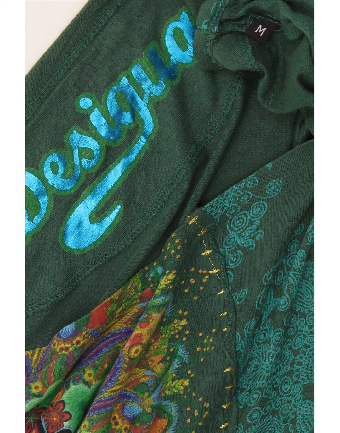 Desigual Γυναικεία Μπλούζα με γραφικό μπλουζάκι τοπ UK 14 Medium Green