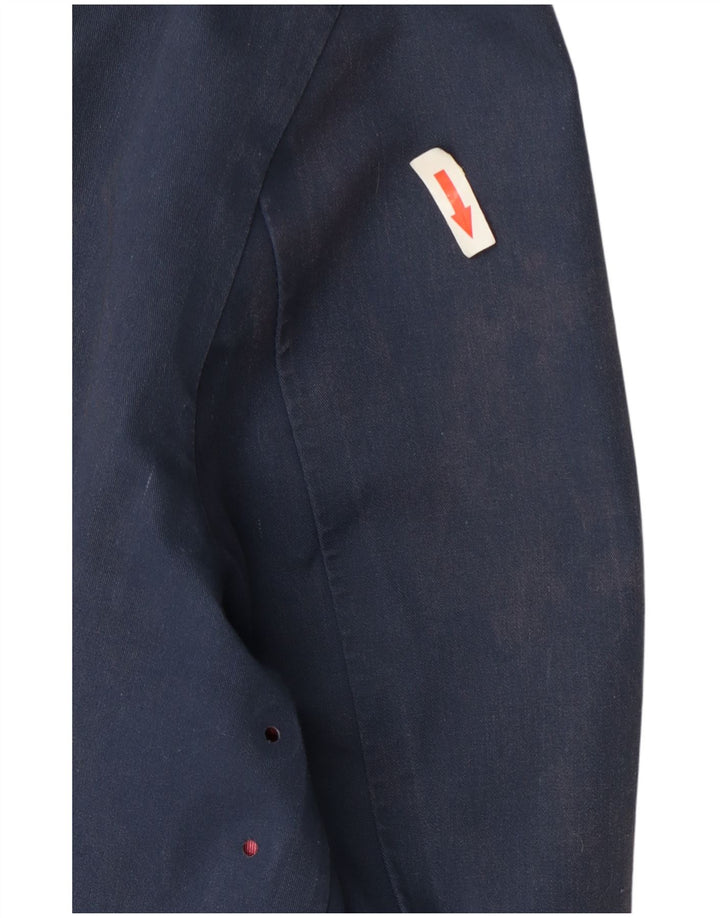 K-Way Ανδρικό μπουφάν βροχής με κουκούλα UK 38 Medium Navy Blue Cotton