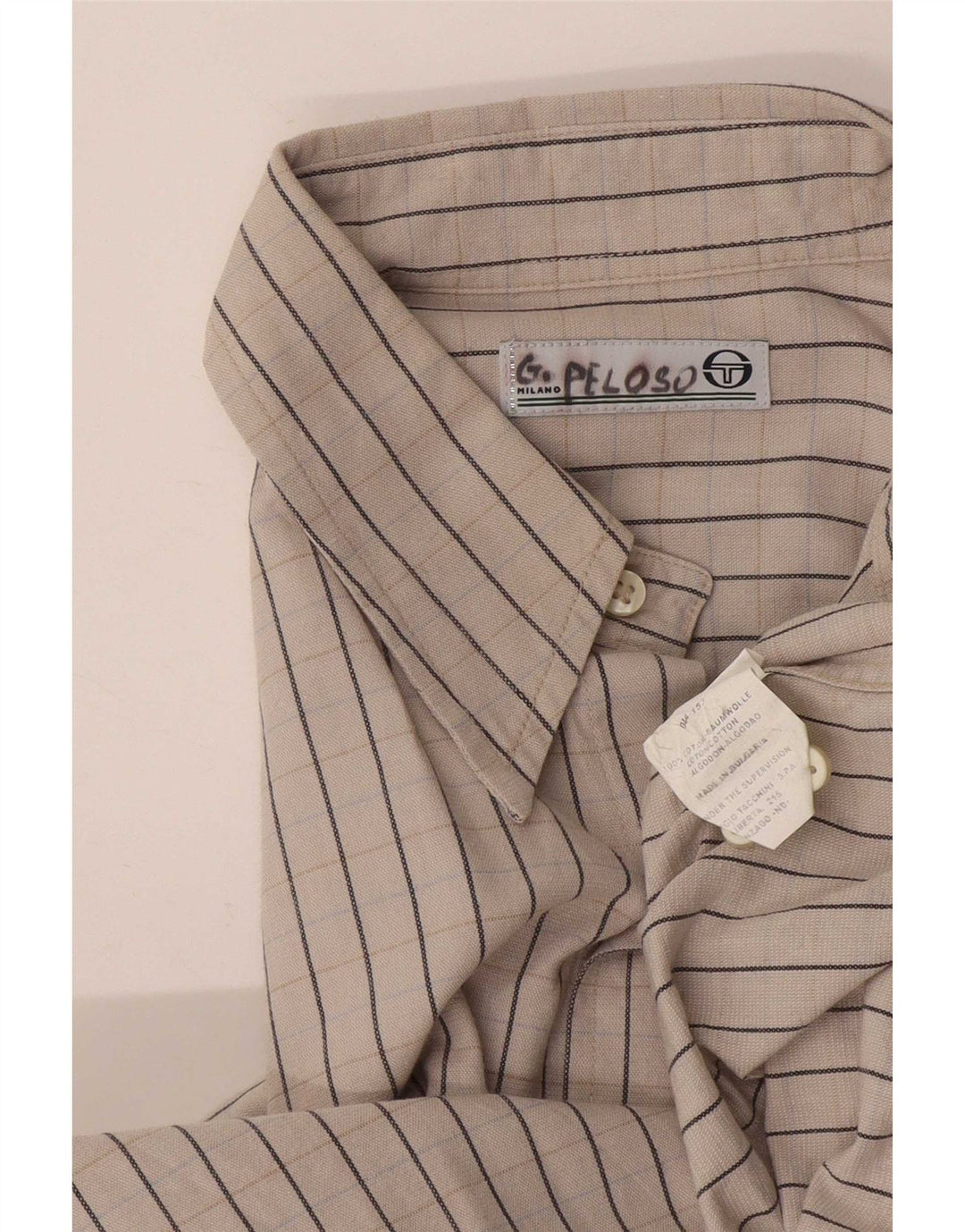 Ανδρικό πουκάμισο Sergio Tacchini, Βαμβακερό μεσαίο γκρι ριγέ