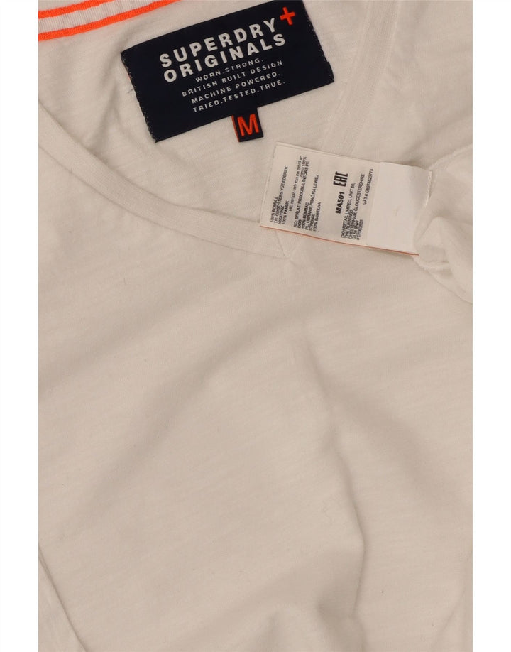 Ανδρικό T-Shirt SUPERDRY Top Βαμβακερό μεσαίο λευκό