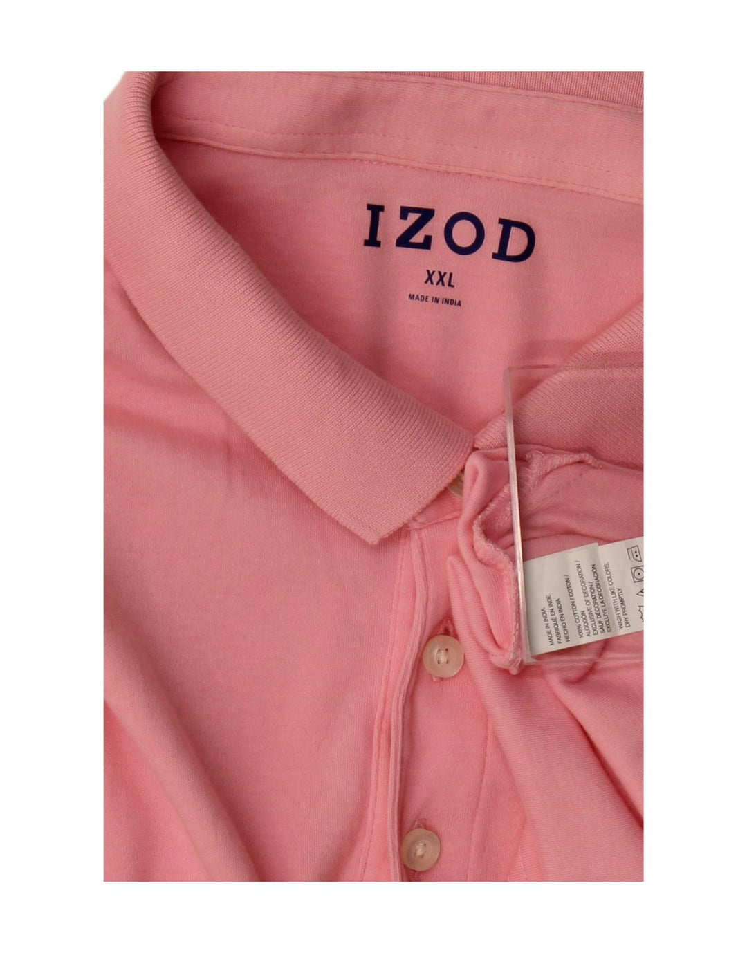 Izod Ανδρικό Πόλο Μπλουζάκι 2XL Ροζ Βαμβακερό