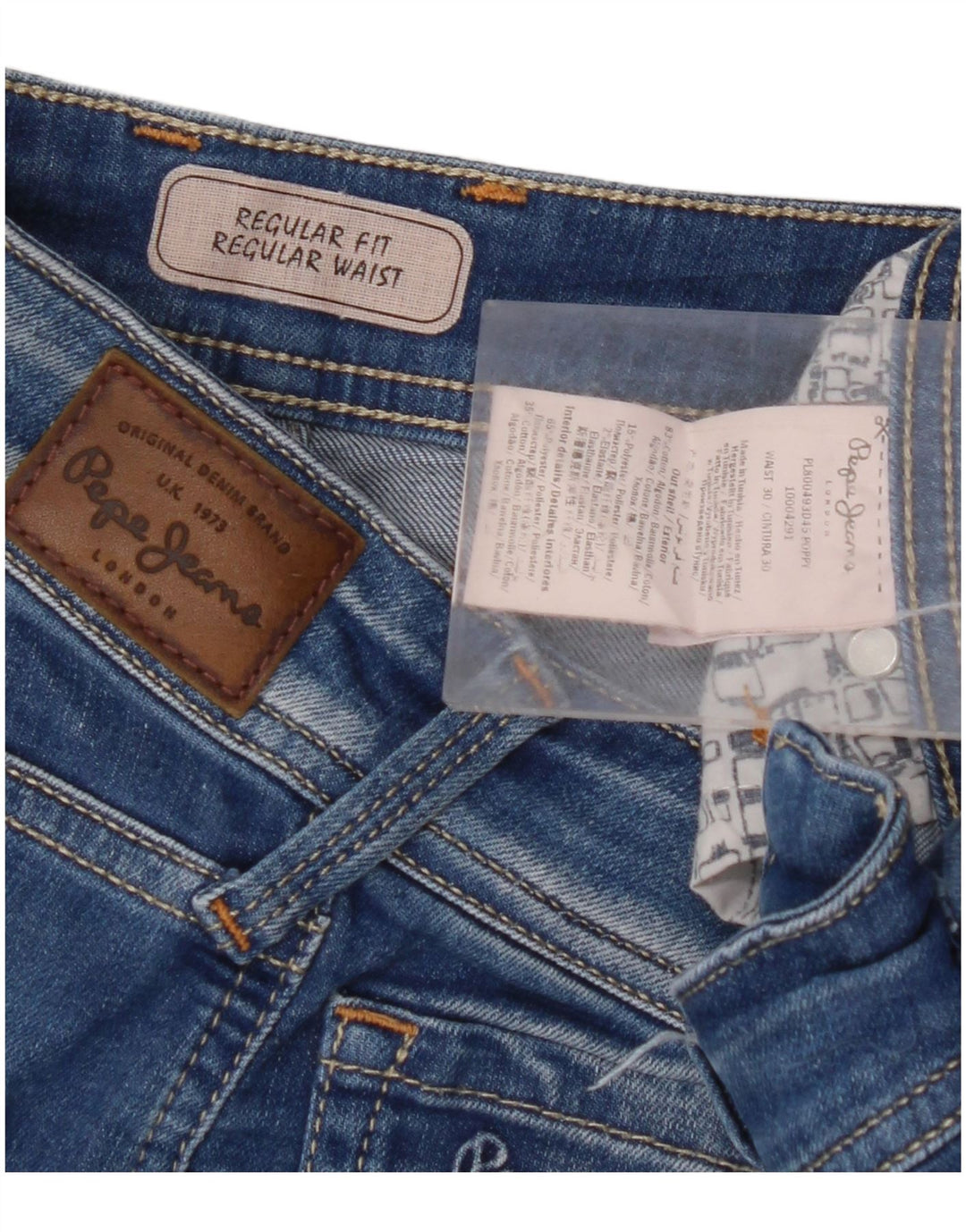 Γυναικείο τζιν σορτς PEPE JEANS με κανονική εφαρμογή W30 μεσαίο μπλε βαμβακερό