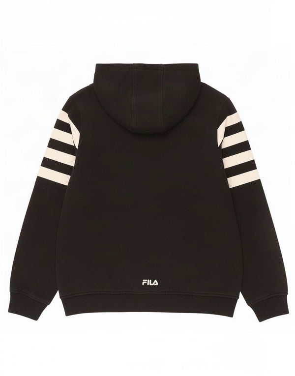 Fila Boys Hoodie Jumper 11-12 Years Μαύρο ριγέ βαμβακερό