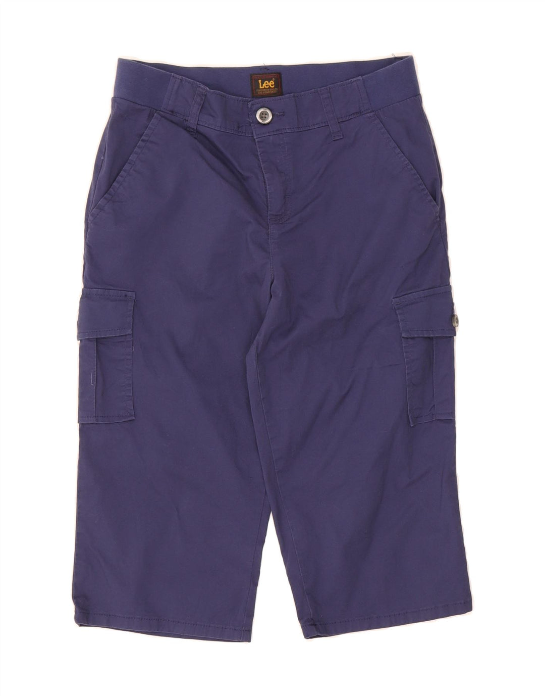 LEE Womens Cargo Shorts US 4 Small W30 Navy Blue Viscose Vintage Lee and Second-Hand Lee from Messina Hembry 