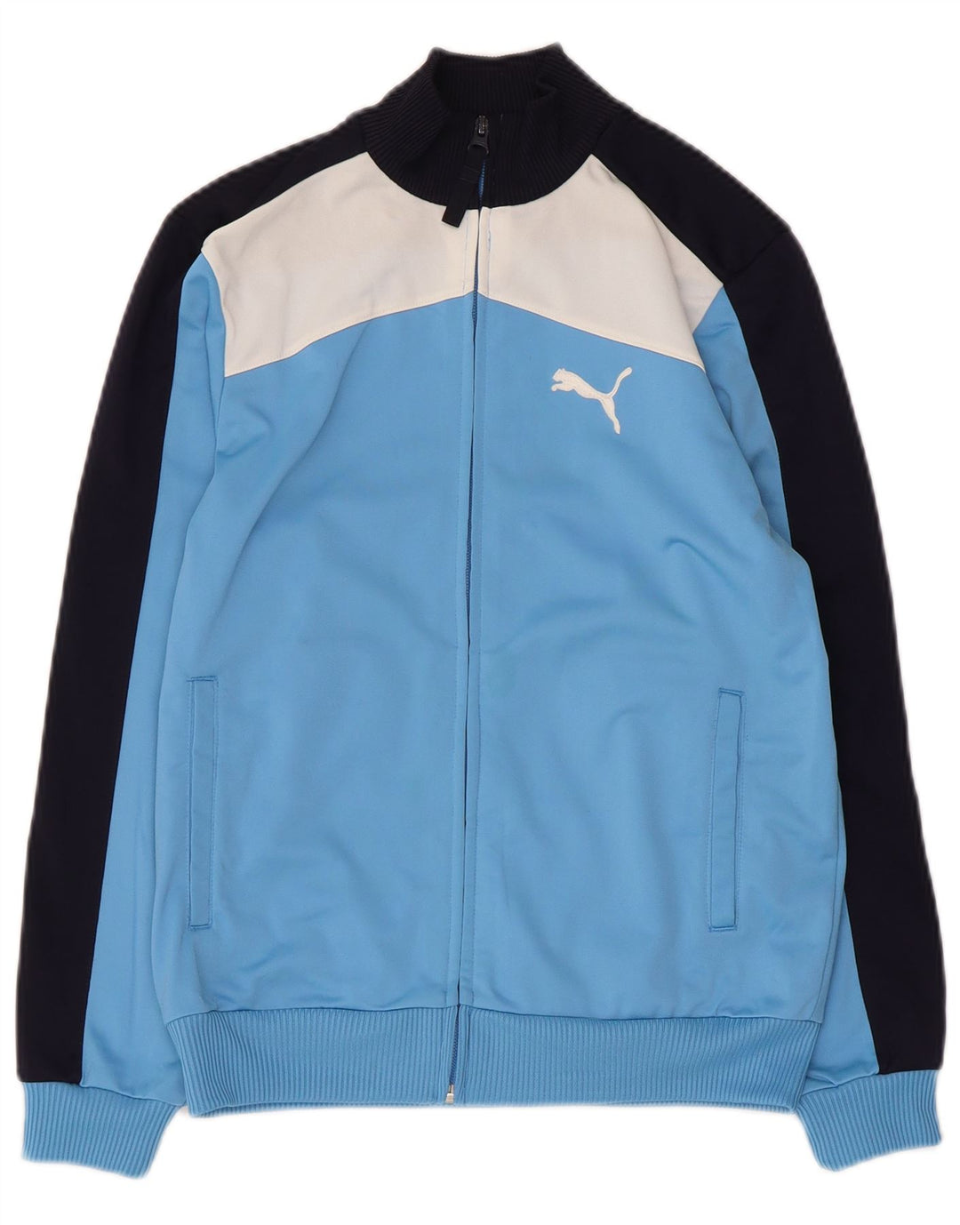 Puma Girls αθλητική φόρμα Top Jacket 11-12 Years Blue Colourblock Polyester