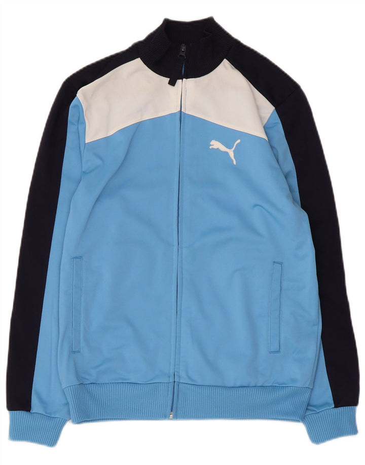 Puma Girls αθλητική φόρμα Top Jacket 11-12 Years Blue Colourblock Polyester