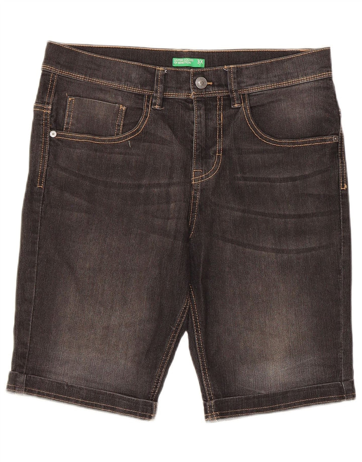 Ανδρικό τζιν σορτς Benetton W32 μεσαίο μαύρο