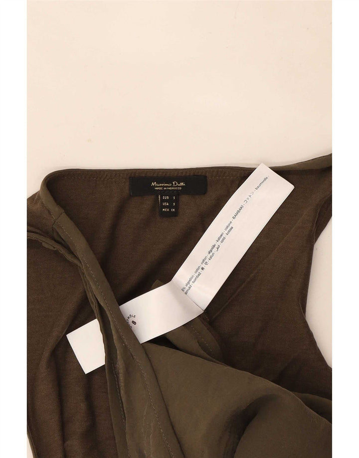 Massimo Dutti Γυναικείο Γιλέκο Τοπ UK 10 Μικρό Χακί Βαμβάκι