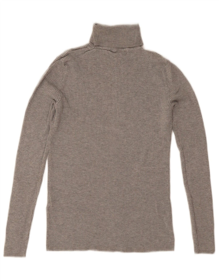 Marks & Spencer Γυναικείο πουλόβερ με ρολό λαιμόκοψη UK 8 Small Grey Viscose