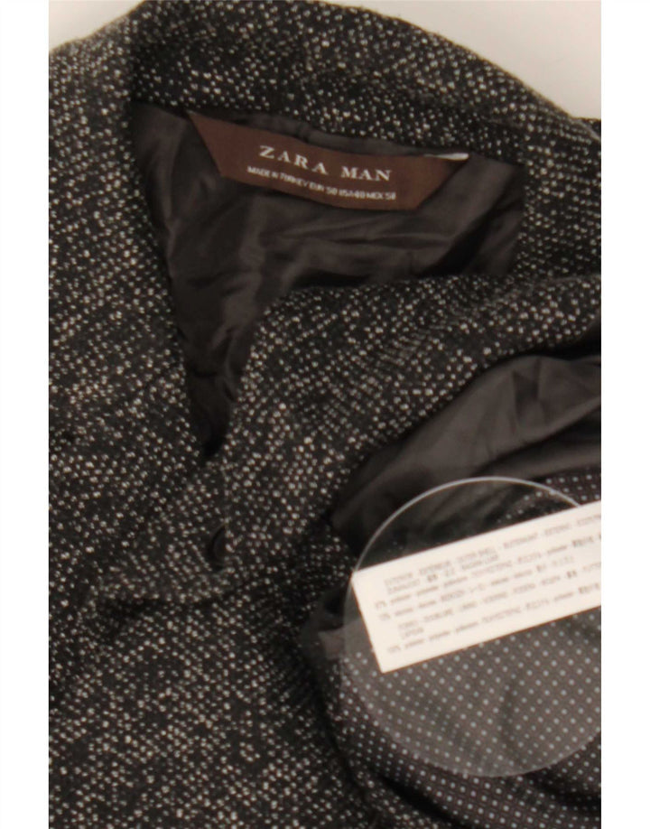 Zara Ανδρικό σακάκι μπλέιζερ με 2 κουμπιά EU 50 Medium Grey Polyester
