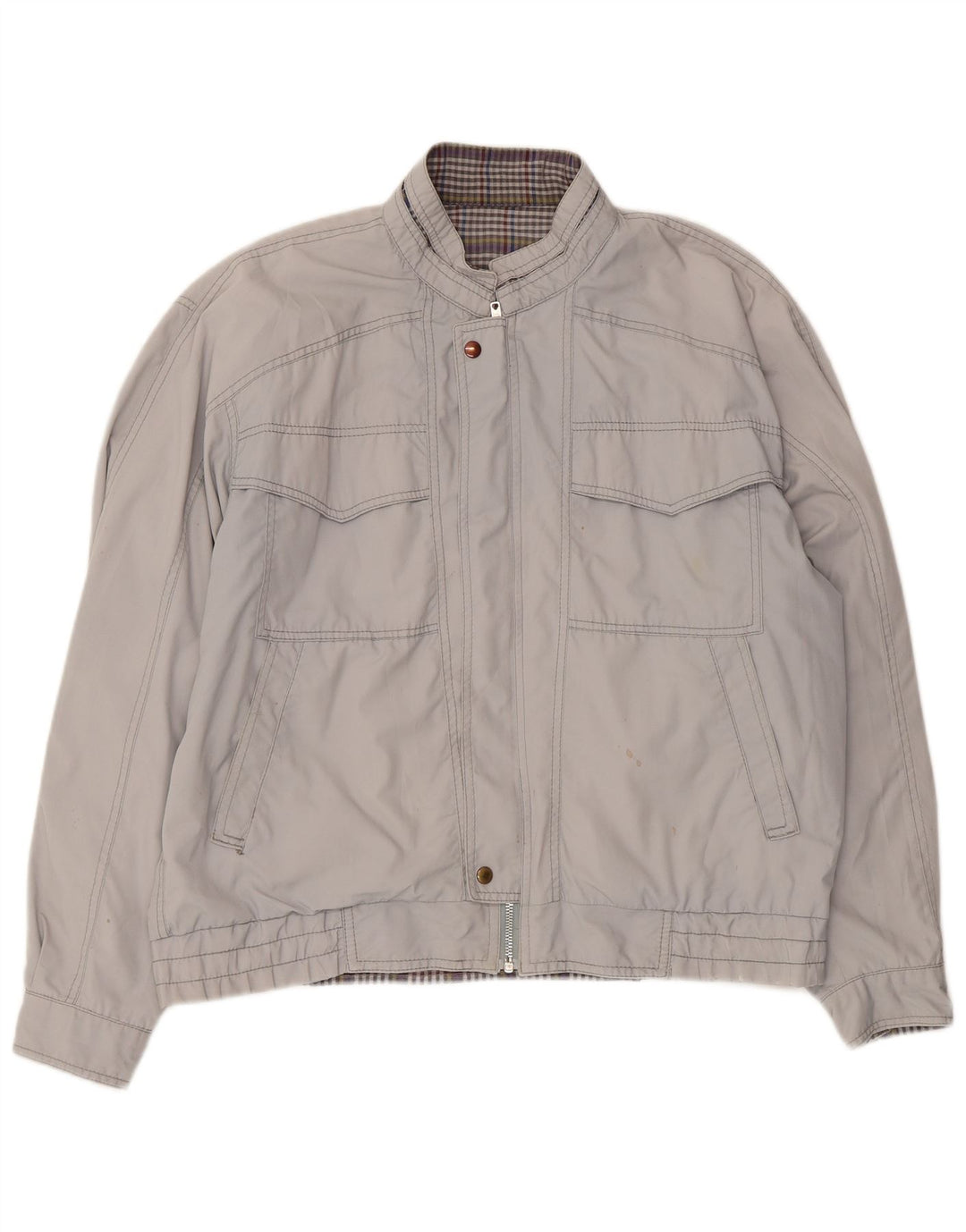 Vintage Ανδρικό Bomber Jacket UK 40 Large Grey