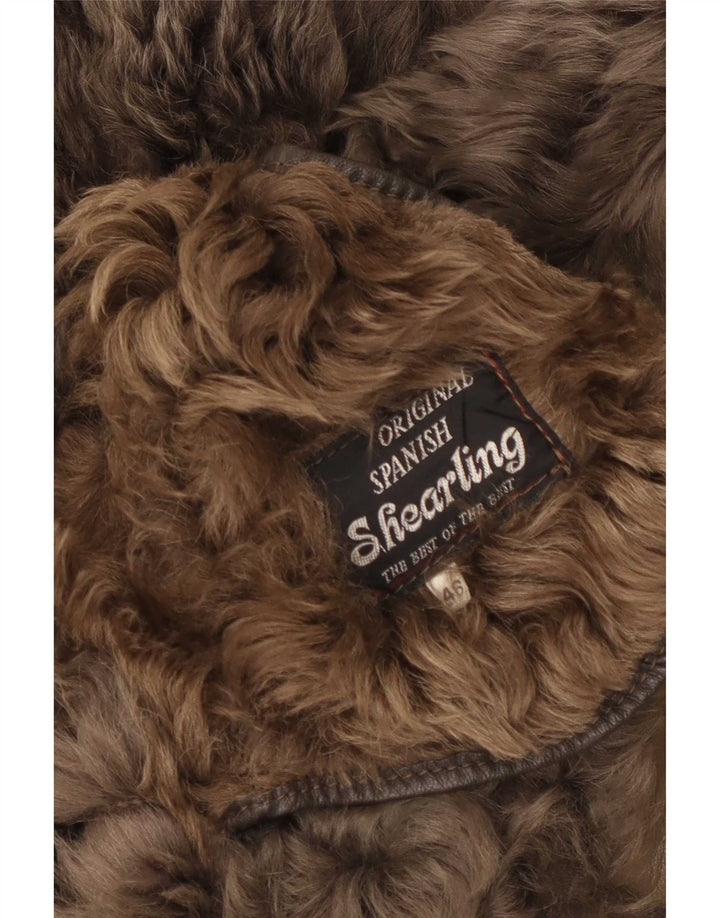 Vintage Γυναικείο Shearling Jacket EU 46 XL Καφέ