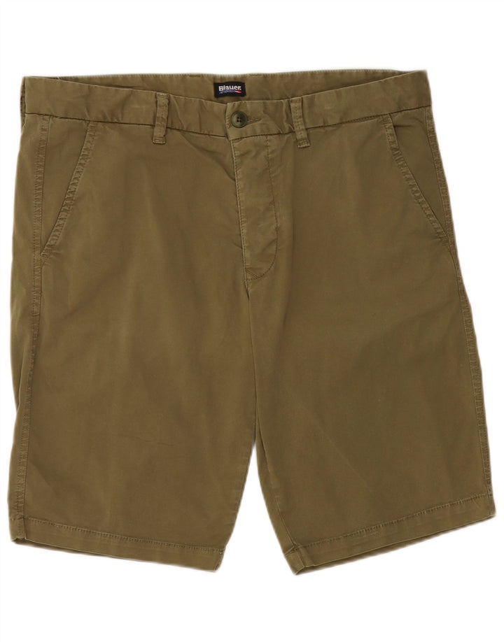 Ανδρικό σορτς Chino Blauer W33 από μεσαίο χακί βαμβακερό