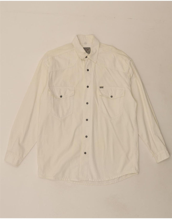 MUSTANG Mens Shirt Small White Vintage Mustang and Second-Hand Mustang from Messina Hembry 