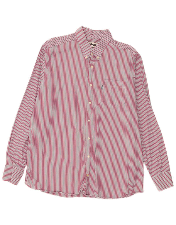 Ανδρικό πουκάμισο Barbour Tailored Fit 2XL Ροζ ριγέ