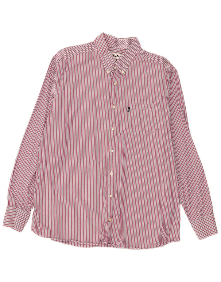 Ανδρικό πουκάμισο Barbour Tailored Fit 2XL Ροζ ριγέ