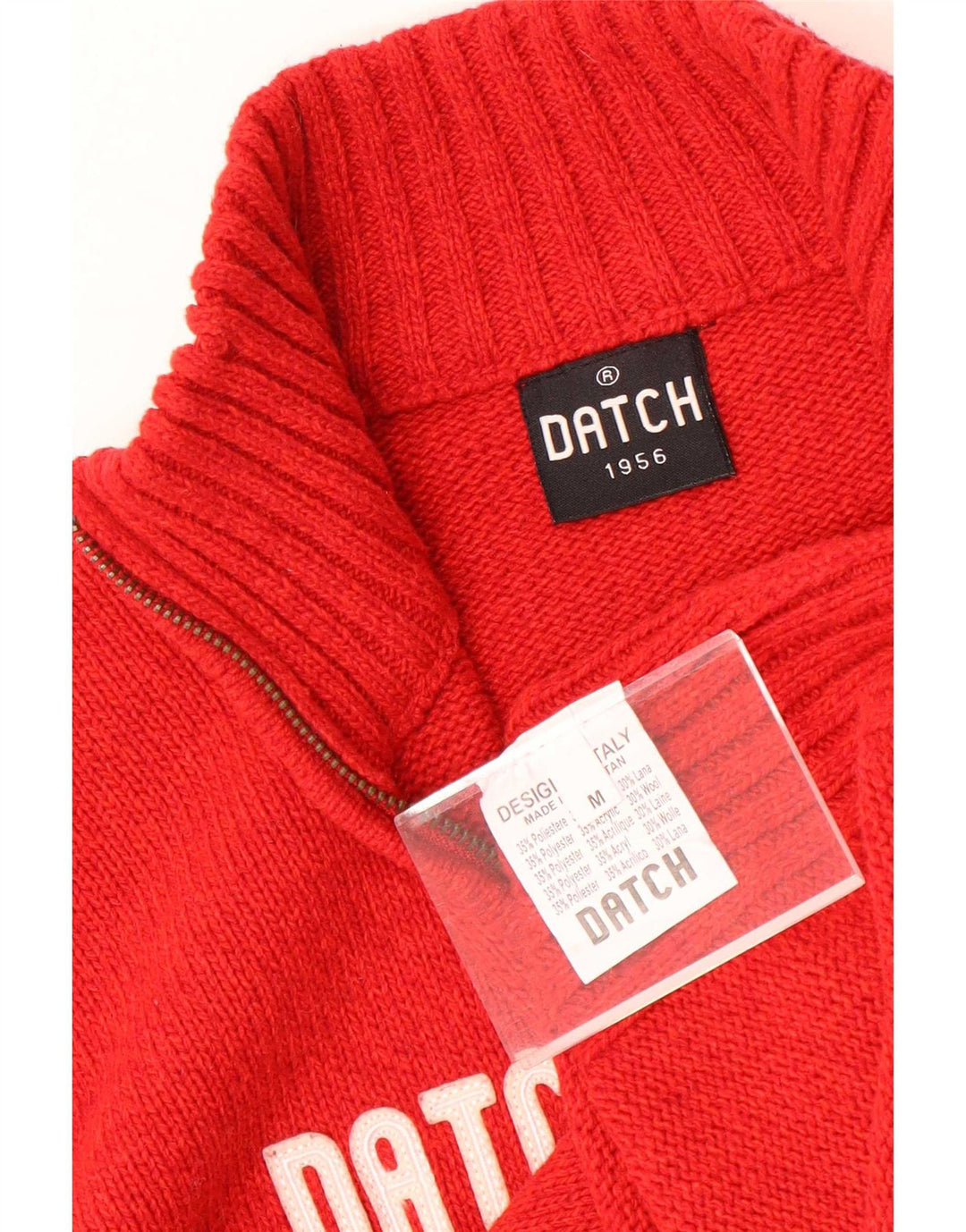 Γυναικείο πουλόβερ Datch Graphic Cardigan UK 14 Medium Red Polyester