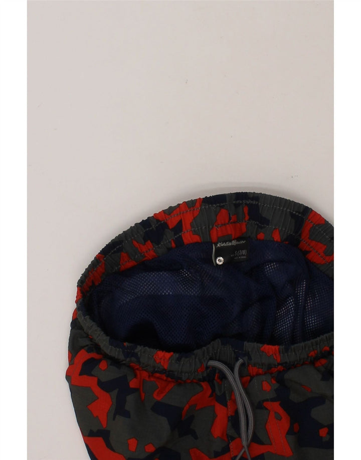 EDDIE BAUER Boys Sport Shorts 7-8 Years Small Grey Camouflage Polyester Vintage Eddie Bauer and Second-Hand Eddie Bauer from Messina Hembry 