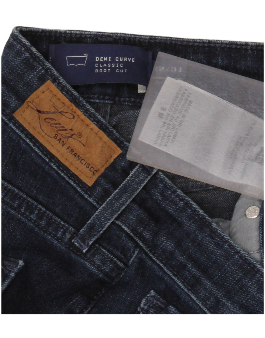 LEVI'S Γυναικεία Demi Curve Classic Fit Bootcut Jeans W31 L32 Navy Blue