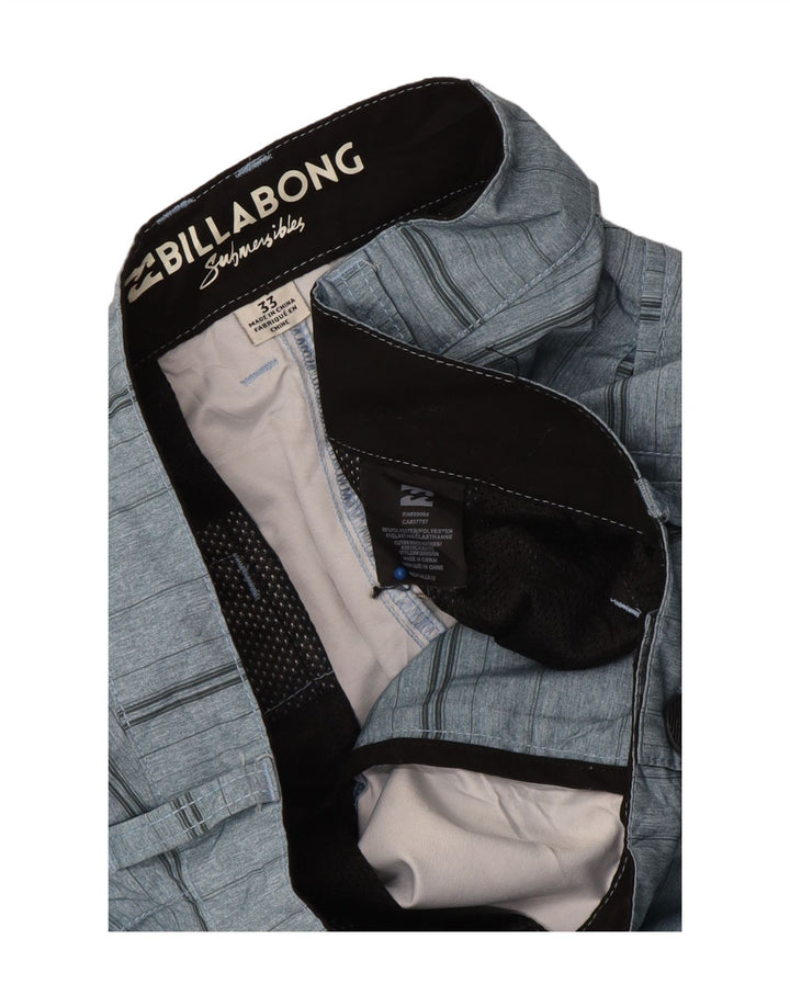 Ανδρικό σορτς Chino Billabong W33 με μεσαίο μπλε ριγέ πολυεστέρα