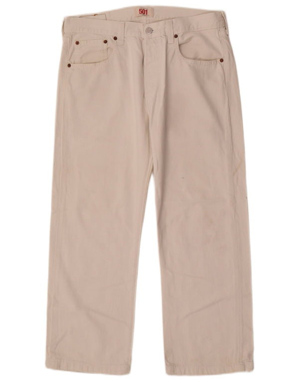 Levi's Mens 501 Straight Jeans W32 L26 Λευκό βαμβακερό
