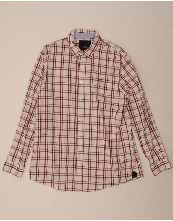 Crew Clothing Ανδρικό πουκάμισο Classic Fit XL White Check Cotton
