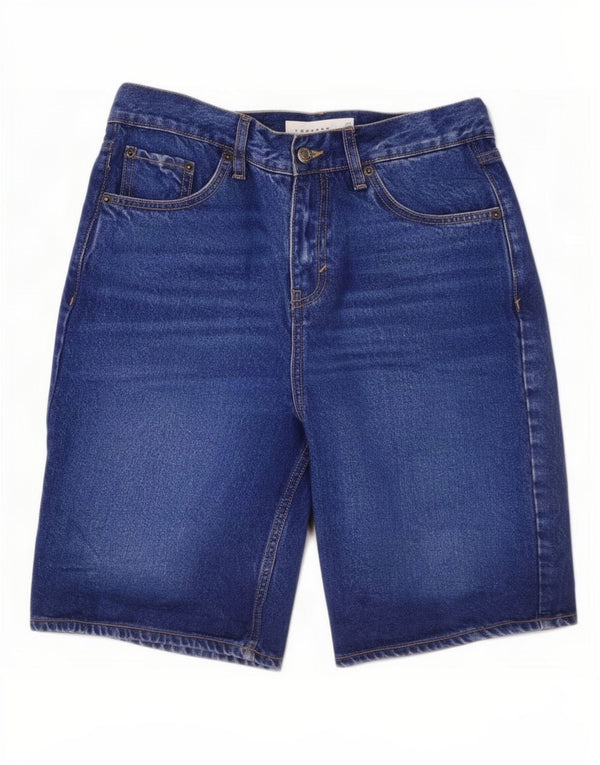 Topshop Γυναικείο τζιν σορτς UK 10 Small W27 Μπλε βαμβακερό