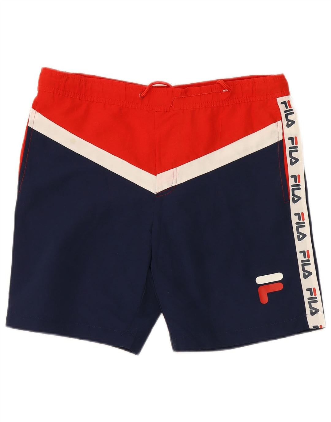 Ανδρικό γραφικό σορτς κολύμβησης Fila Small Blue Colourblock Πολυεστέρας