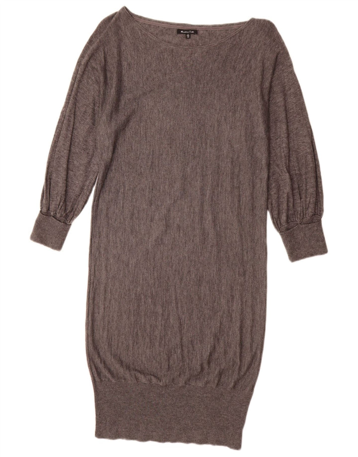 Massimo Dutti Γυναικείο Jumper Φόρεμα UK 10 Small Grey Wool