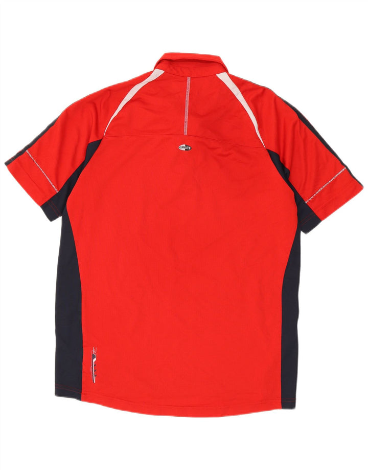 Ανδρικό πουκάμισο Adidas Clima 365 Polo Medium Red Colorblock Πολυεστέρας