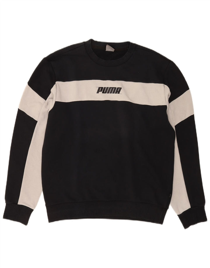 Ανδρικό φούτερ Puma Jumper, μεσαίο μαύρο χρώμα, βαμβακερό