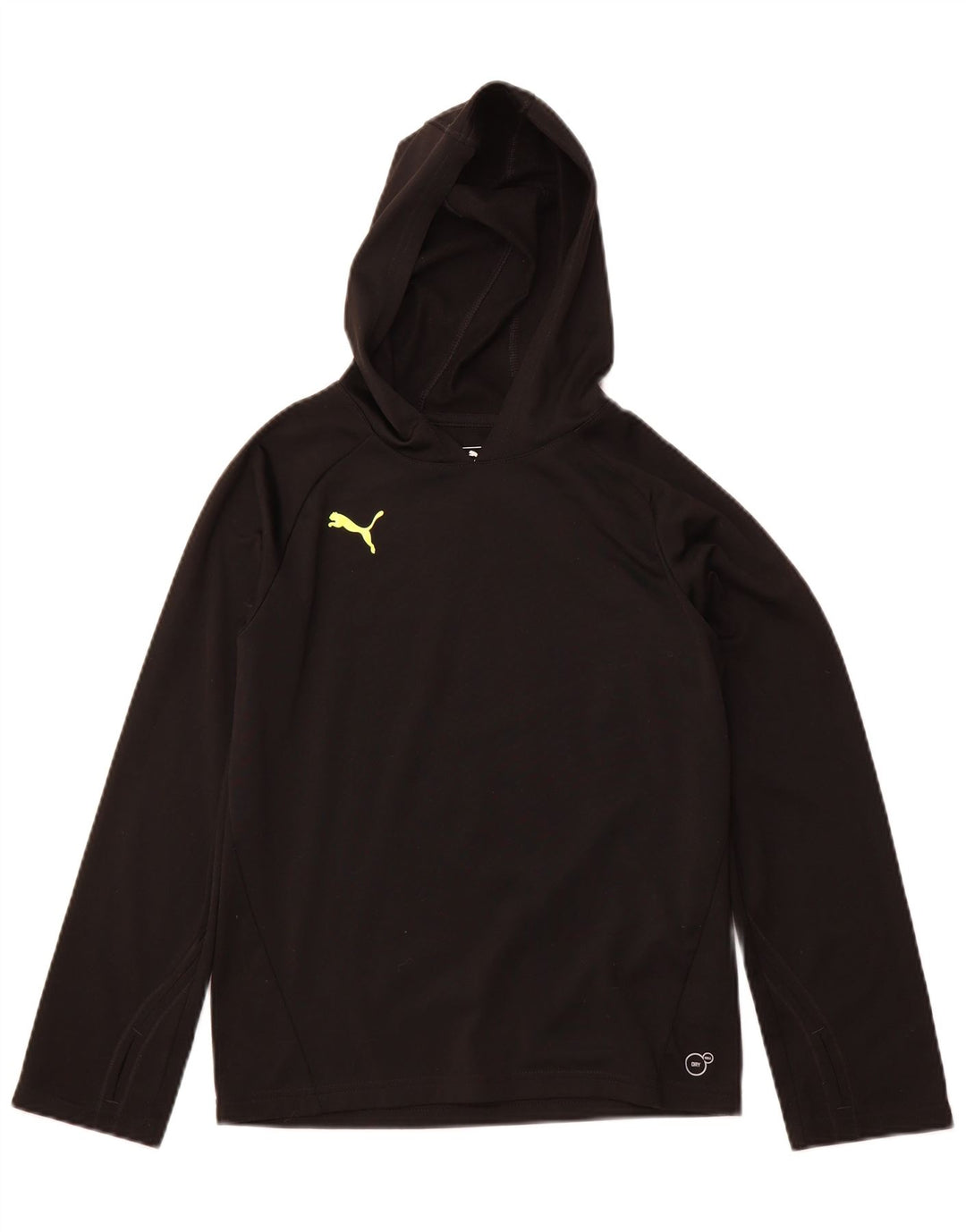 PUMA Boys Hoodie Jumper 11-12 Years Black Polyester