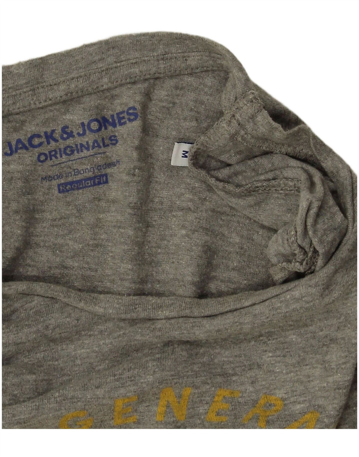Jack & Jones ανδρικό μπλουζάκι με γραφικά κανονική εφαρμογή στο επάνω μέρος, μεσαίο γκρι φλιτζάνι