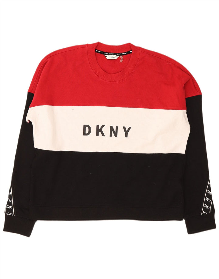 Γυναικείο γραφικό φούτερ Dkny Jumper UK 10 Μικρό πολύχρωμο μπλοκ χρώματος