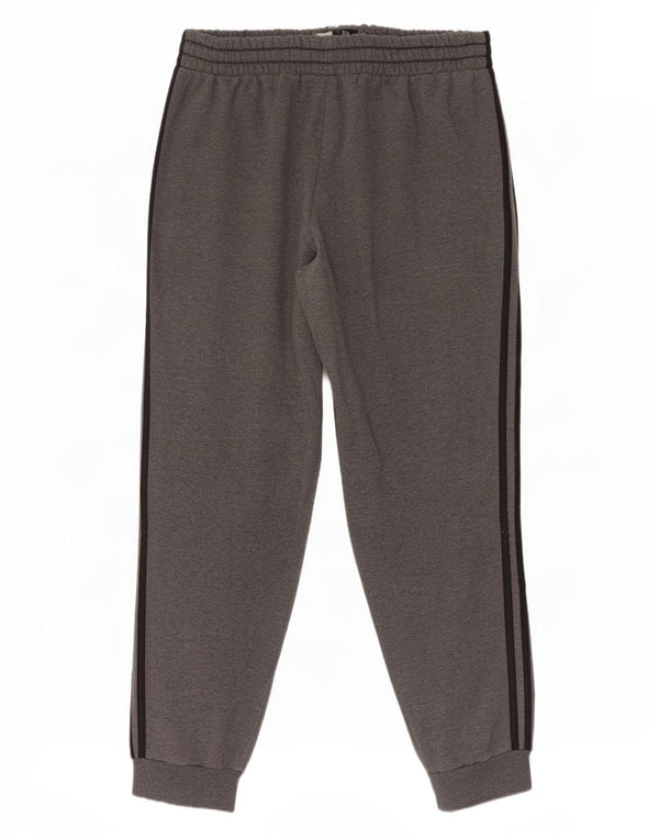 Adidas Mens Tracksuit Trousers Joggers Large Grey Flecked Cotton