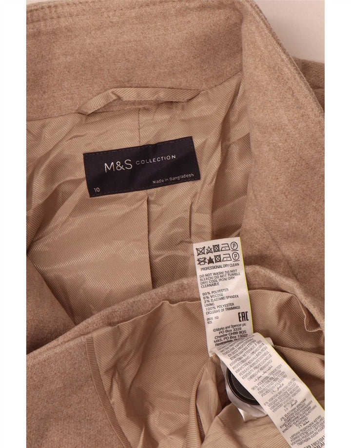 Marks & Spencer Γυναικείο Πανωφόρι UK 10 Small Beige Polyester