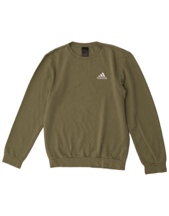 Ανδρικό φούτερ Adidas Jumper Μικρό πράσινο βαμβακερό