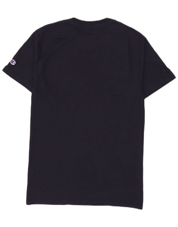 CHAMPION Mens Graphic T-Shirt Top Small Navy Blue