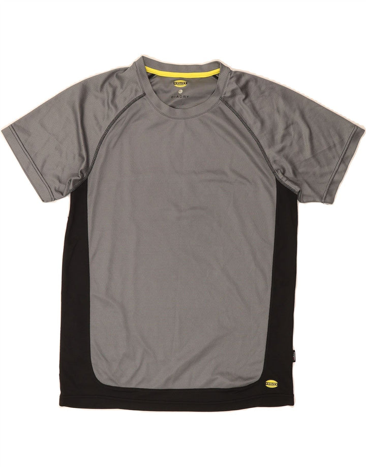 DIADORA Mens T-Shirt Top Large Grey Colourblock Vintage Diadora and Second-Hand Diadora from Messina Hembry 