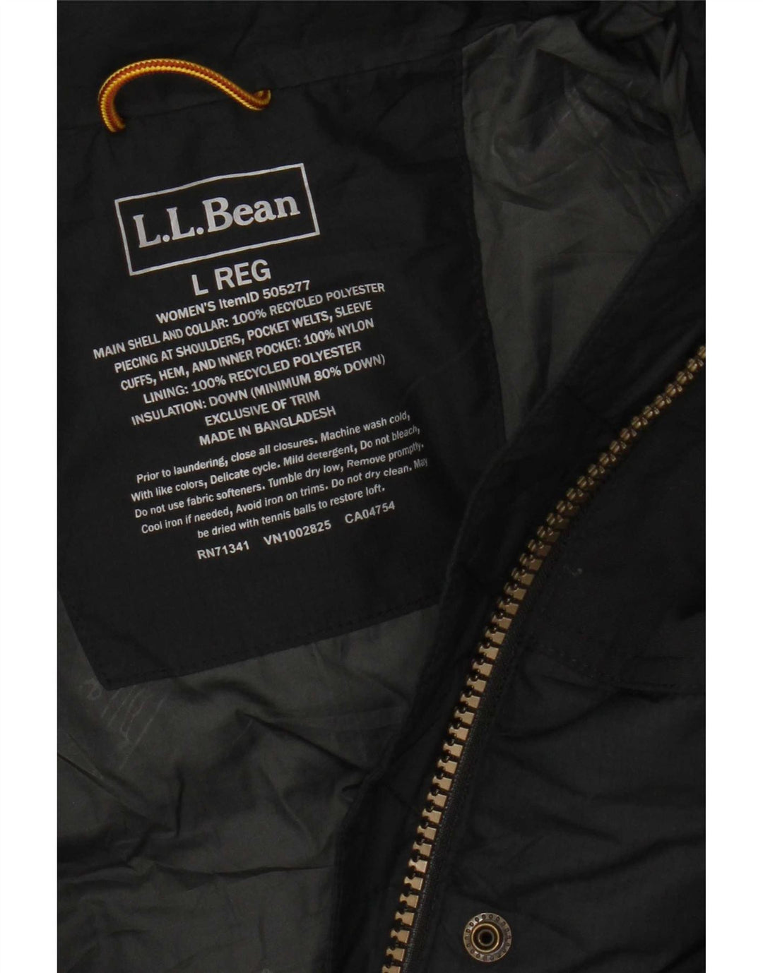 Γυναικείο μπουφάν L.L.Bean με κουκούλα UK 16 Large Grey Polyester