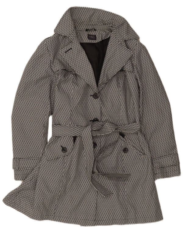 Marks & Spencer Γυναικεία καμπαρντίνα UK 18 XL Μαύρος γεωμετρικός πολυεστέρας