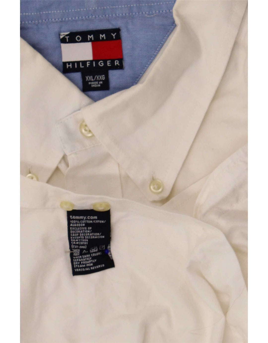Ανδρικό πουκάμισο Tommy Hilfiger 2XL Λευκό βαμβακερό
